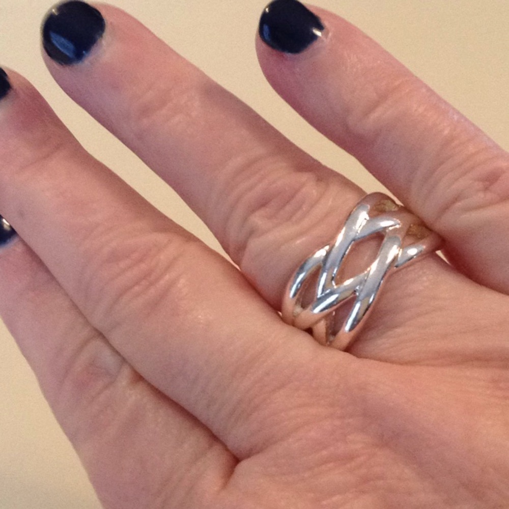 Scroll Silver Ring